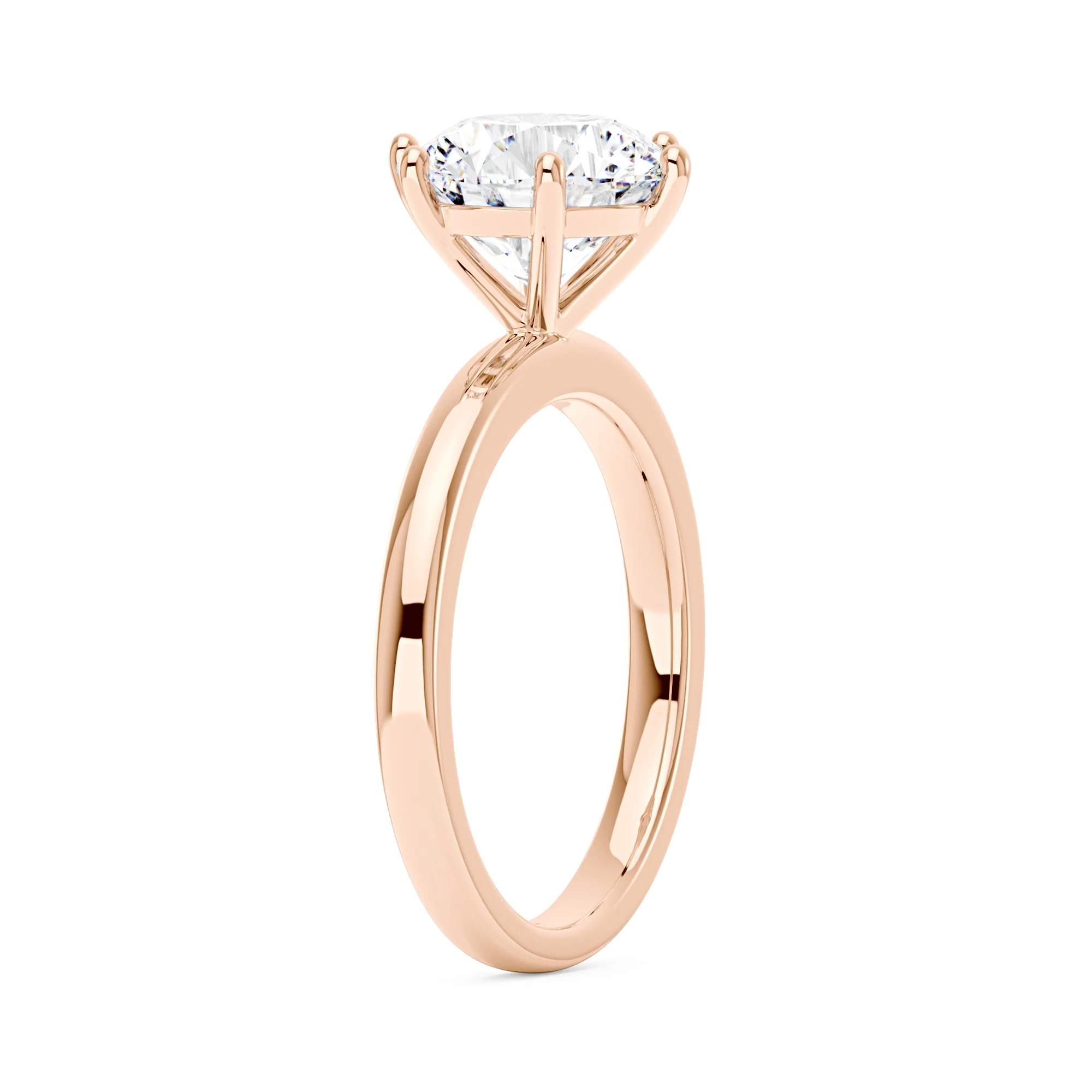 Round Moissanite Solitaire Engagement Ring - Image 8