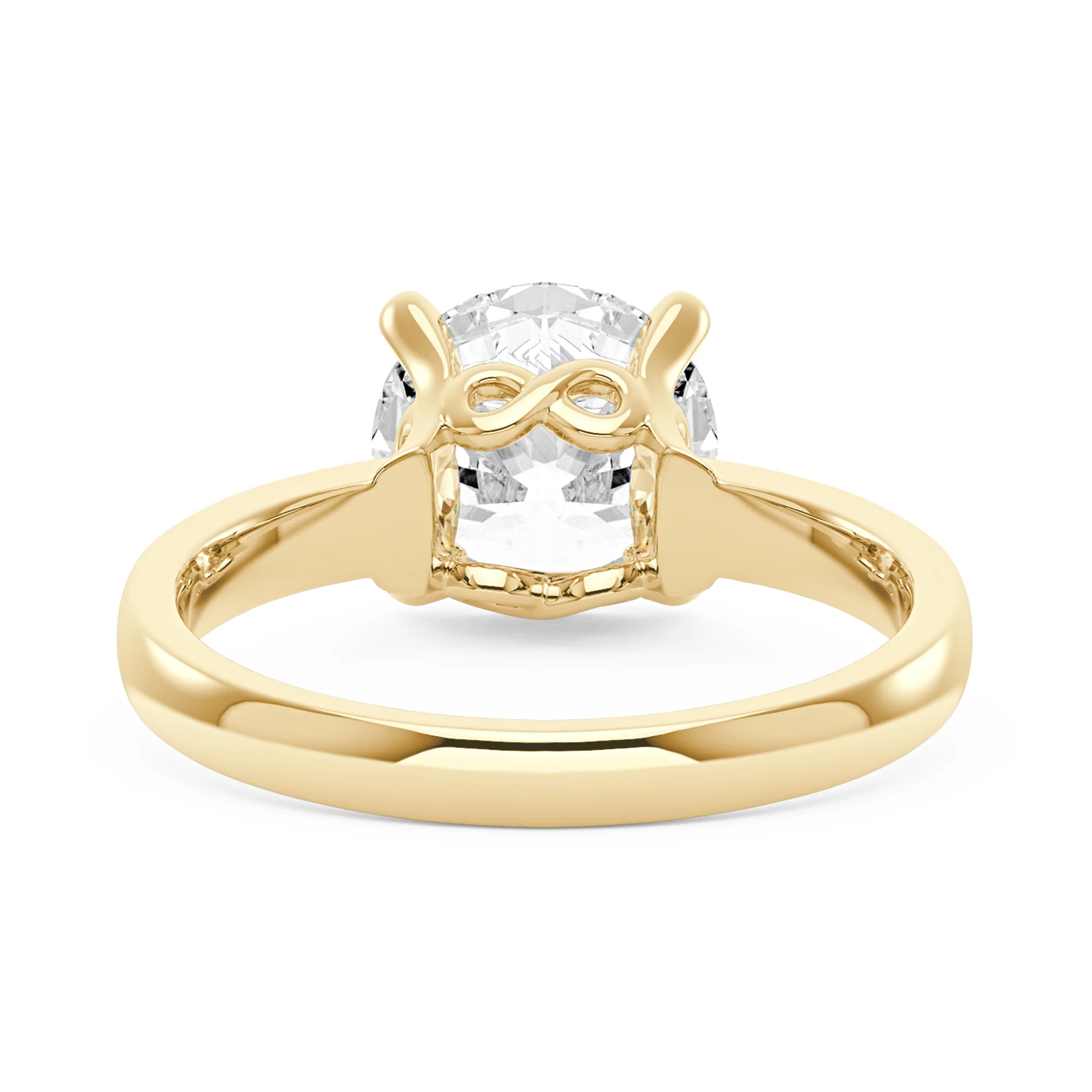 Round Moissanite Solitaire Ring - Image 3