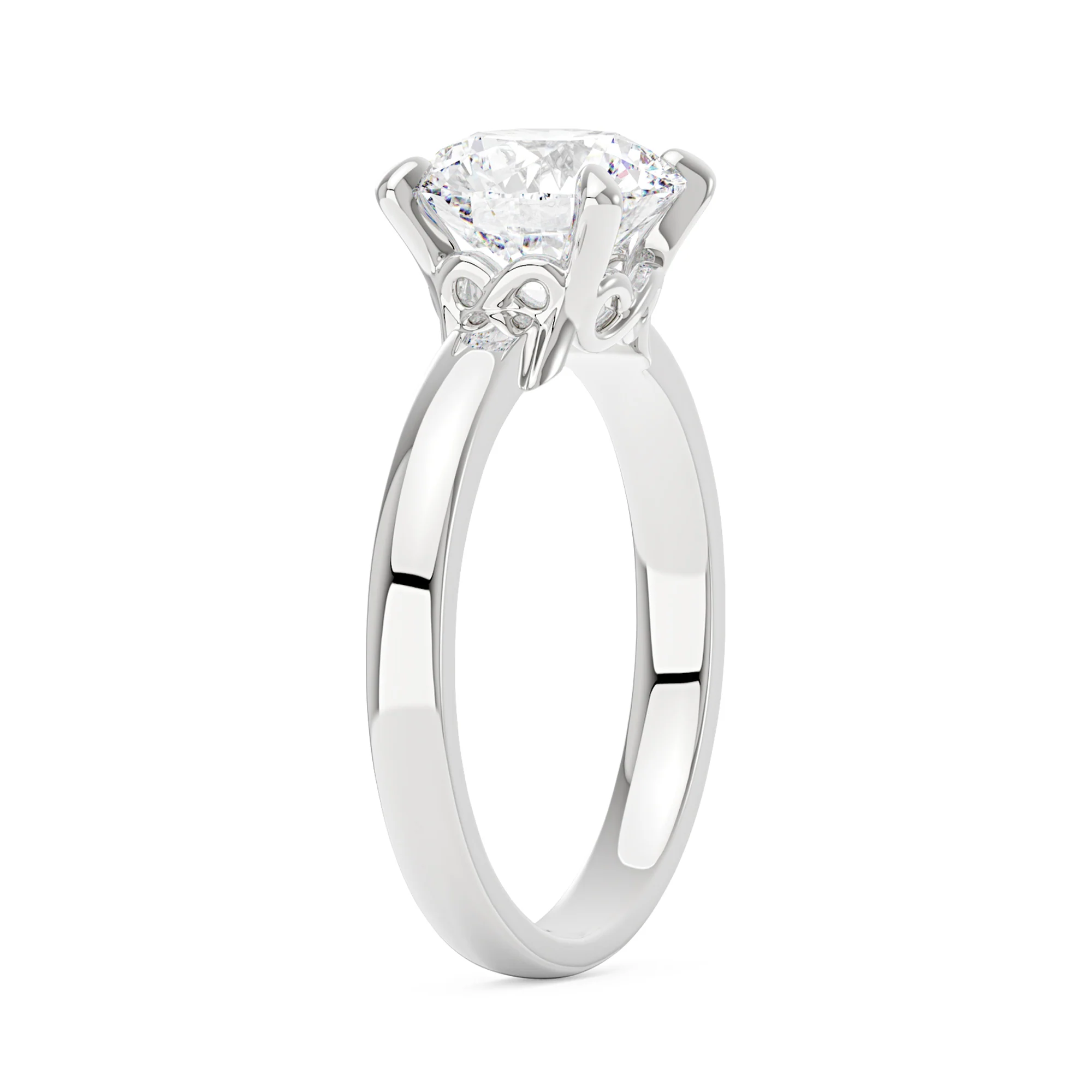Round Moissanite Solitaire Ring - Image 5