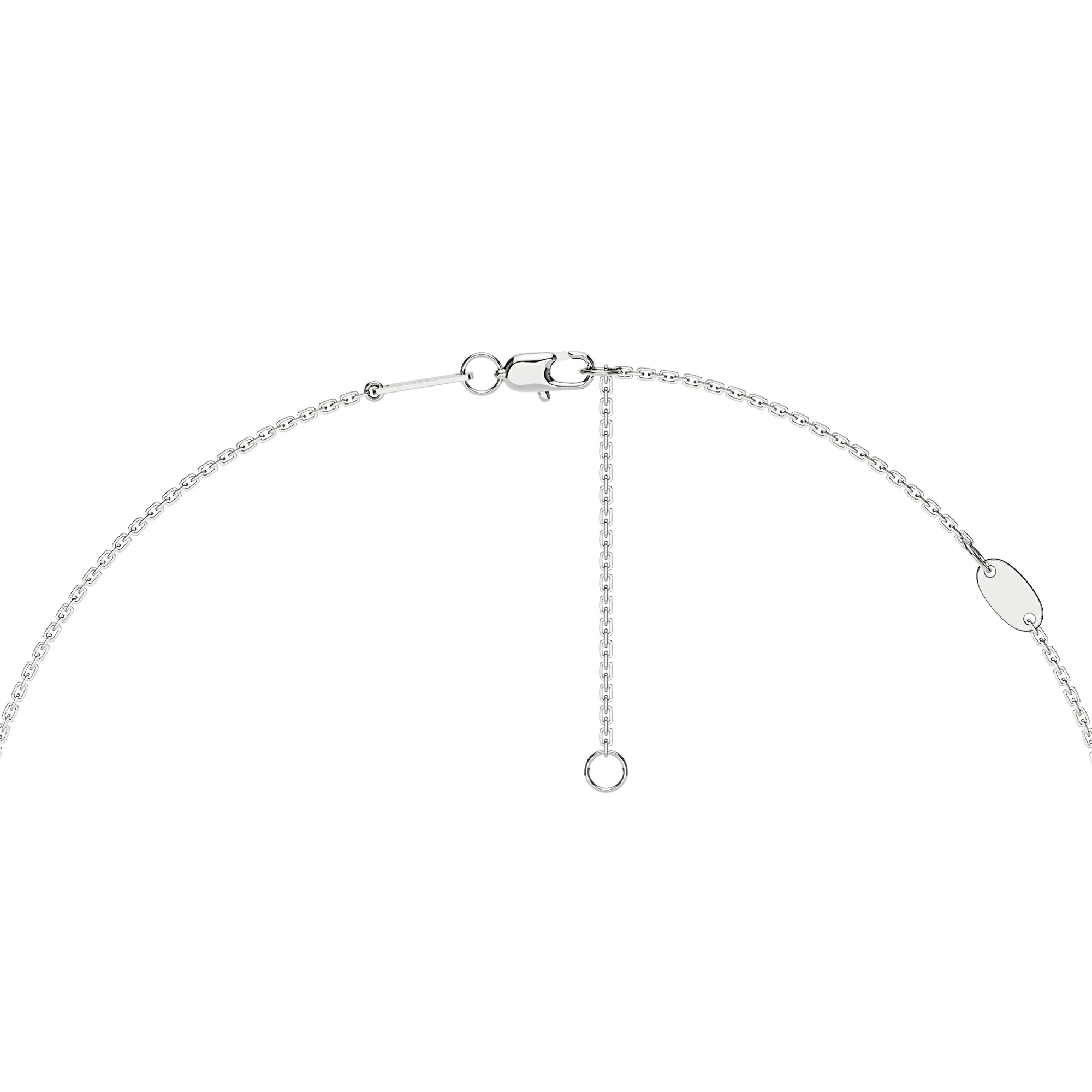 Round Moissanite Teardrop Pendant Necklace - Image 3