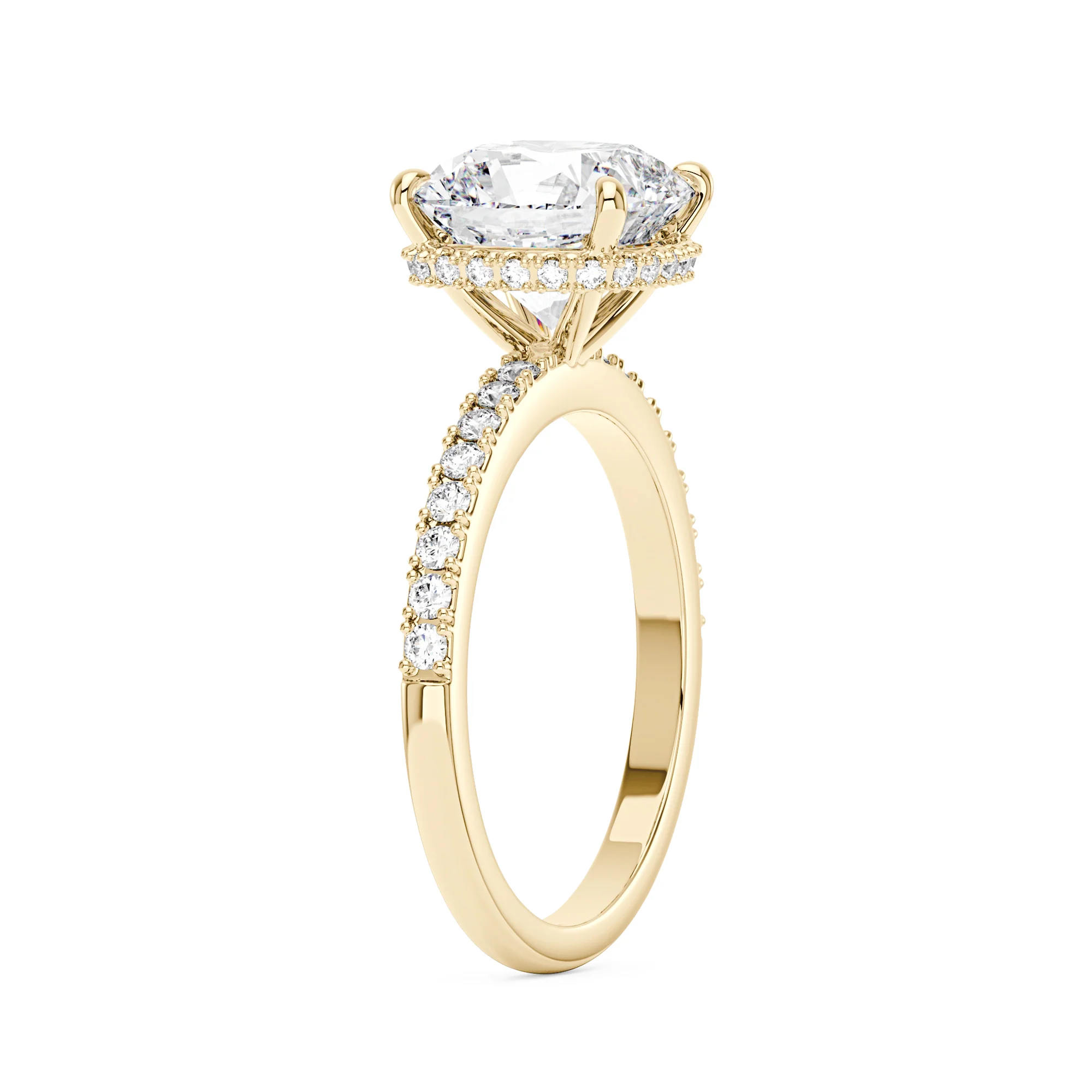 Cushion Halo Moissanite Engagement Ring - Image 5