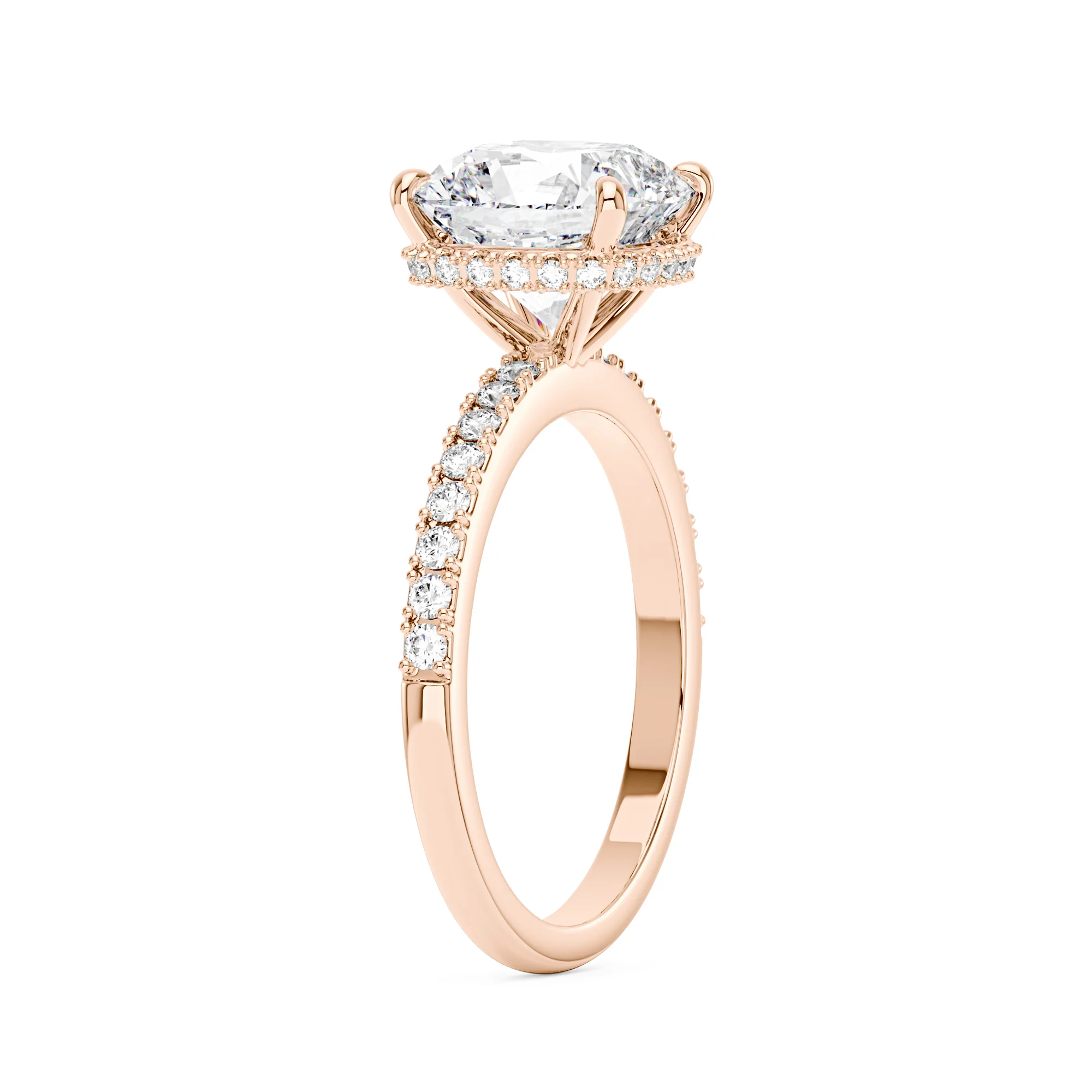Cushion Halo Moissanite Engagement Ring - Image 8