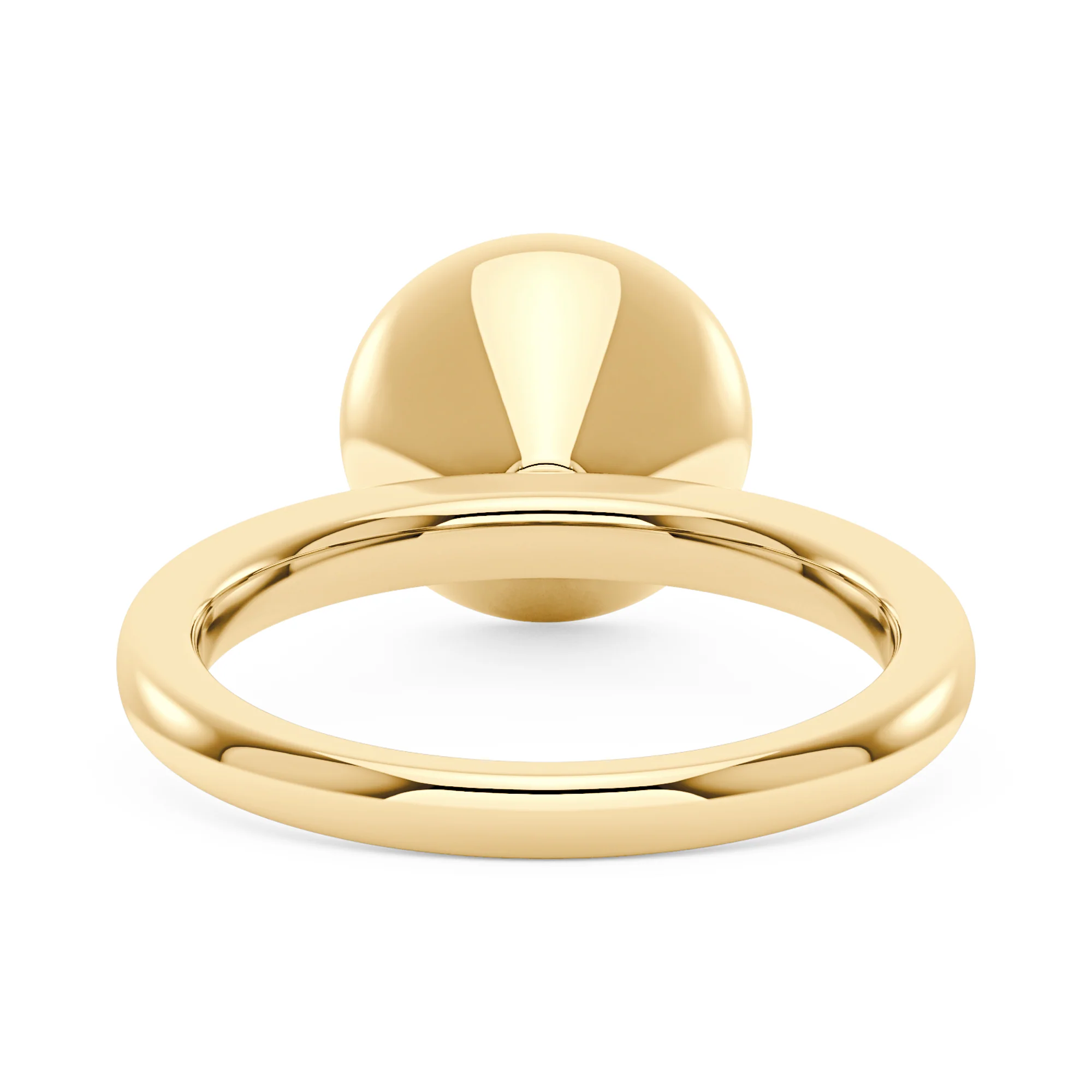 Solitaire Round Moissanite Bezel Ring - Image 6