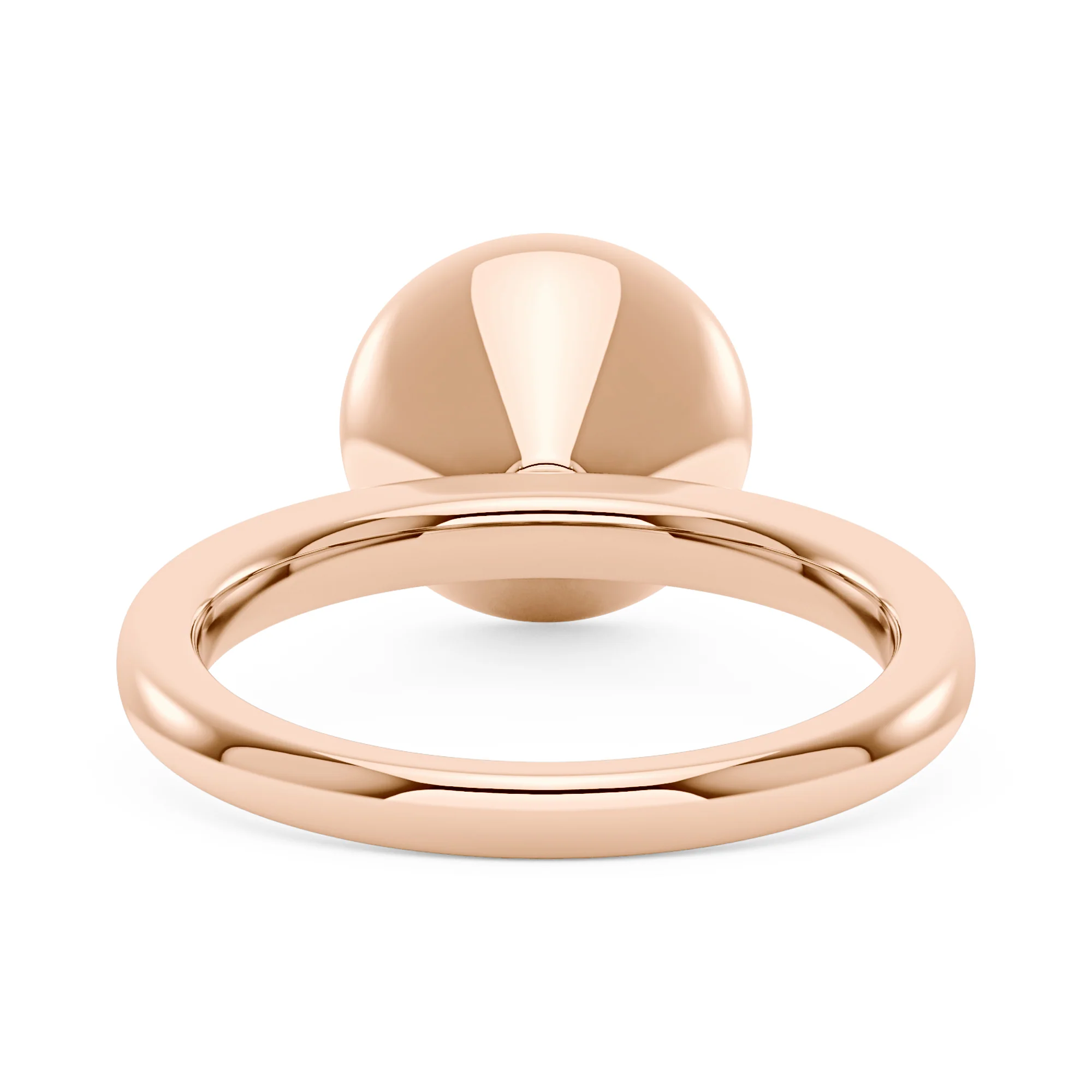 Solitaire Round Moissanite Bezel Ring - Image 9