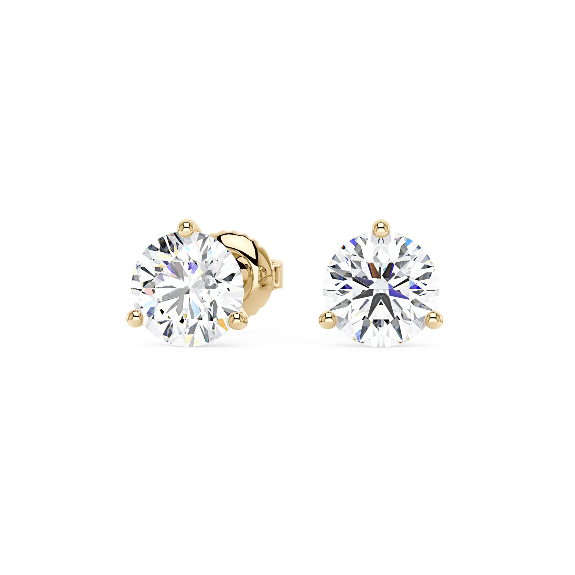 Sparkling Moissanite 3-Prong Setting Stud Earrings - Image 5