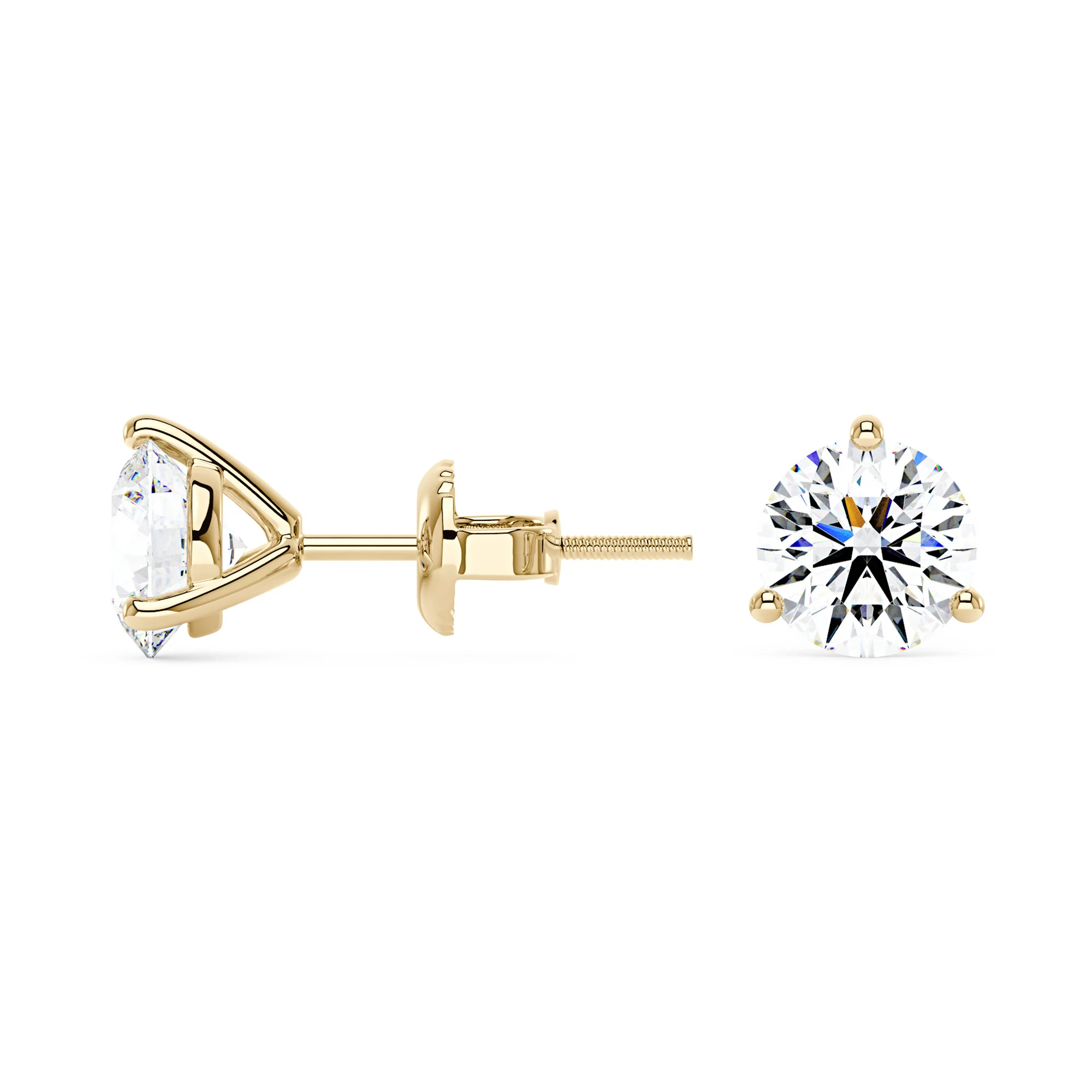 Sparkling Moissanite 3-Prong Setting Stud Earrings - Image 6