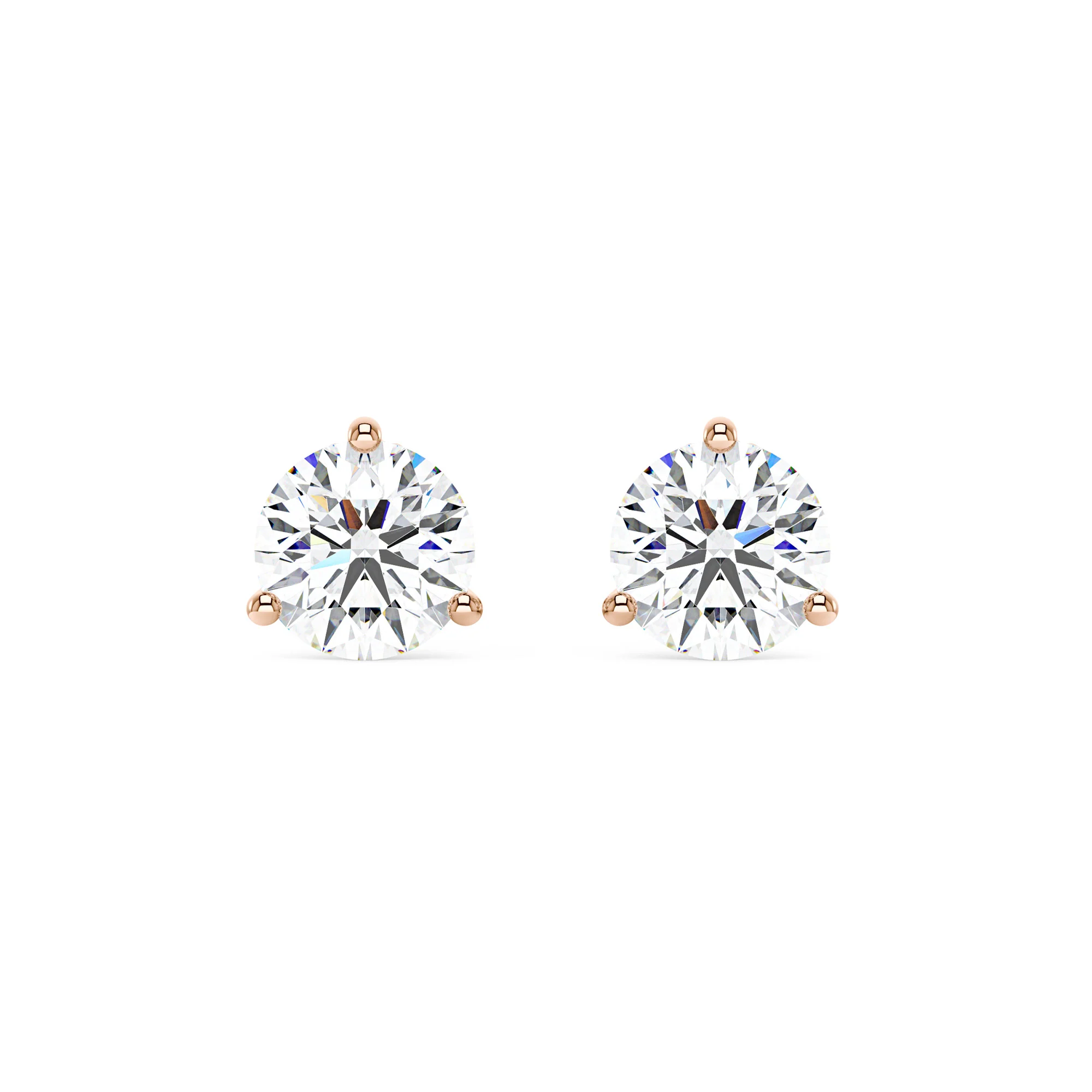 Sparkling Moissanite 3-Prong Setting Stud Earrings - Image 7