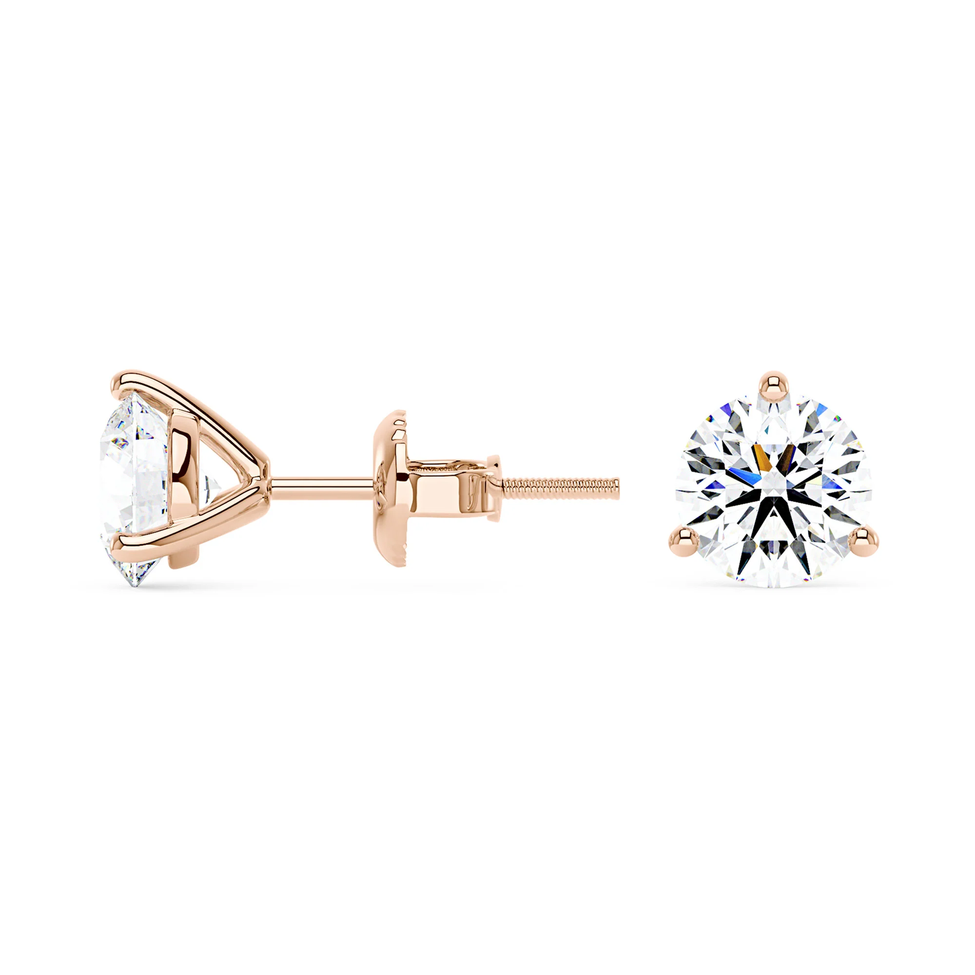 Sparkling Moissanite 3-Prong Setting Stud Earrings - Image 9
