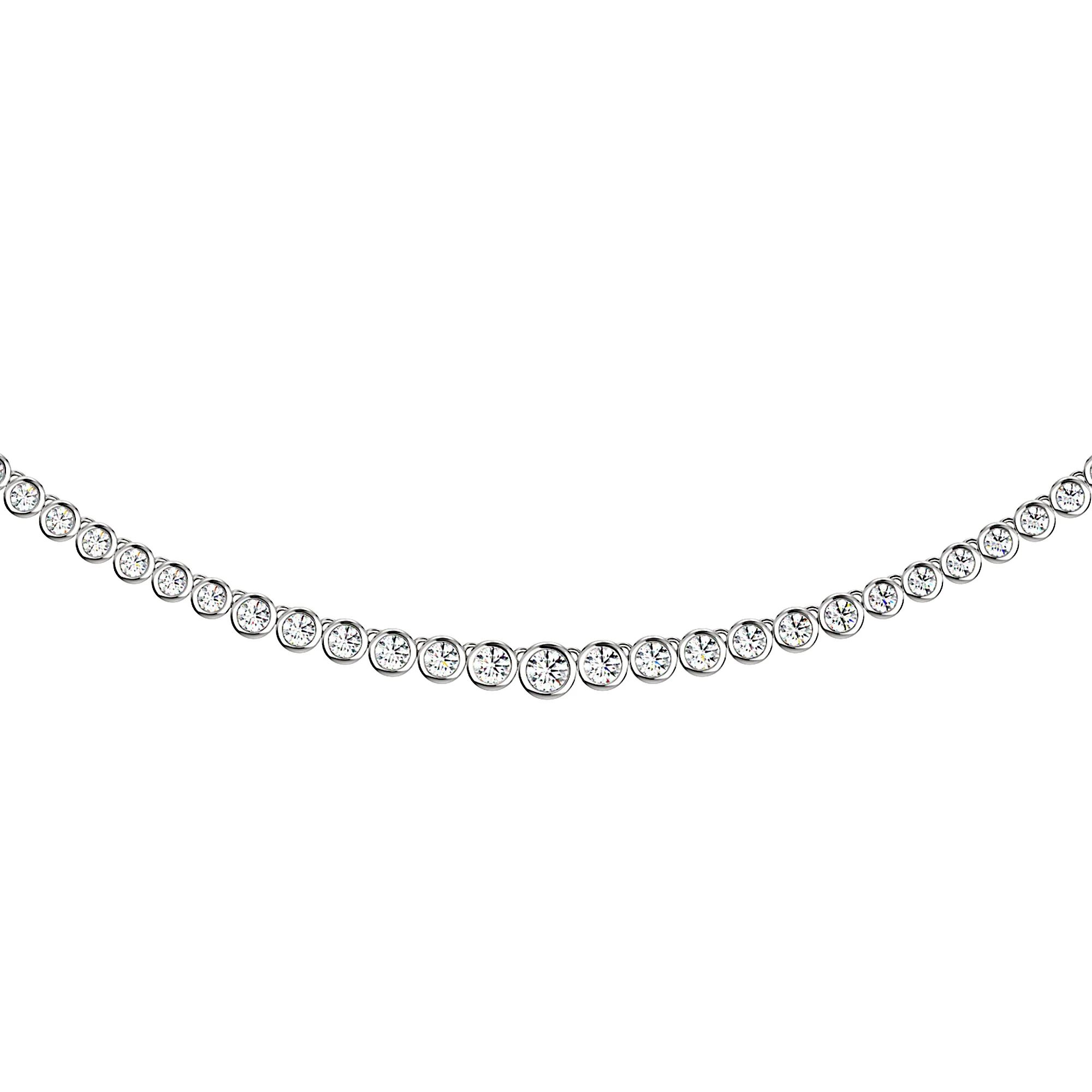 Stunning Moissanite Tennis Necklace with Classic Clasp - Image 3