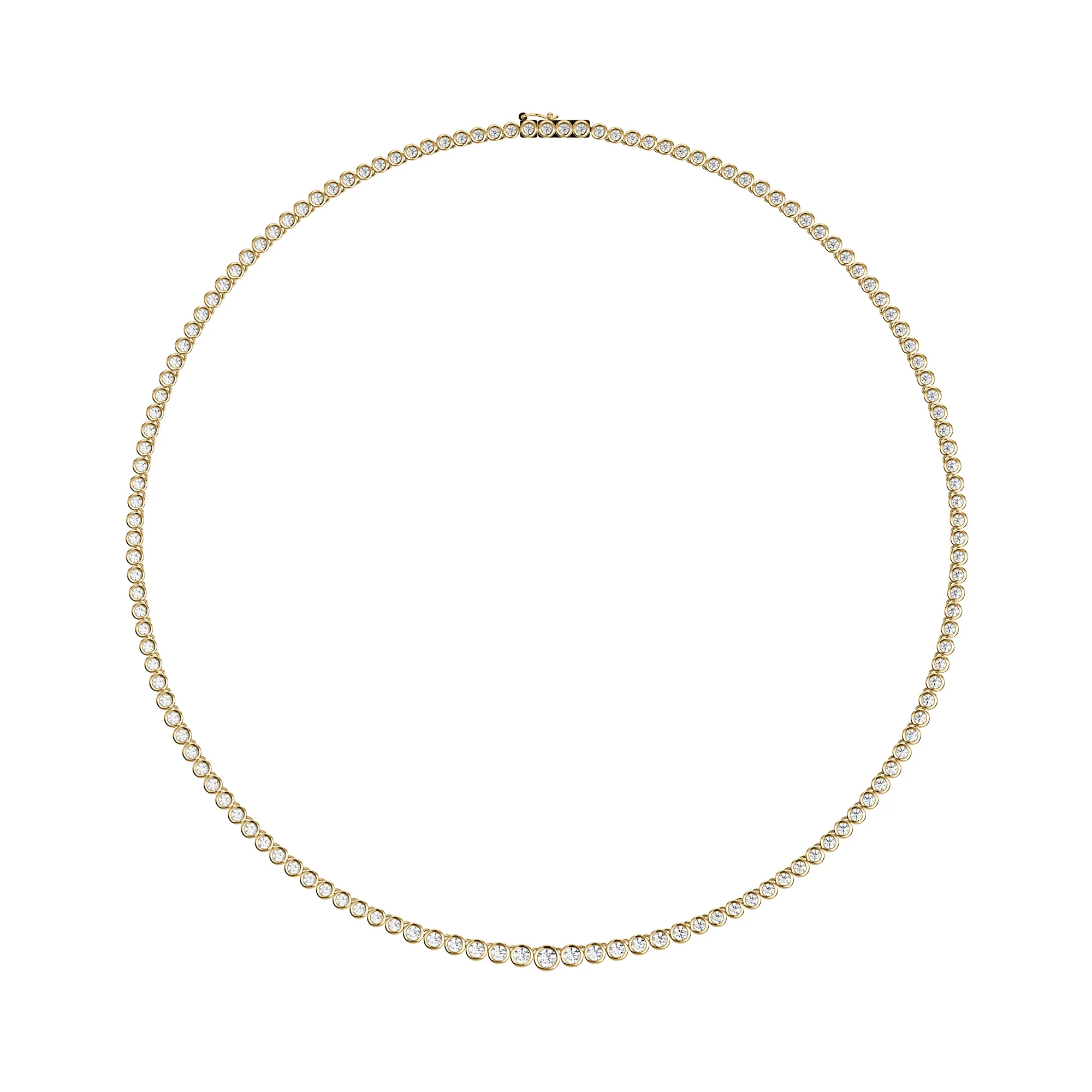 Stunning Moissanite Tennis Necklace with Classic Clasp - Image 6
