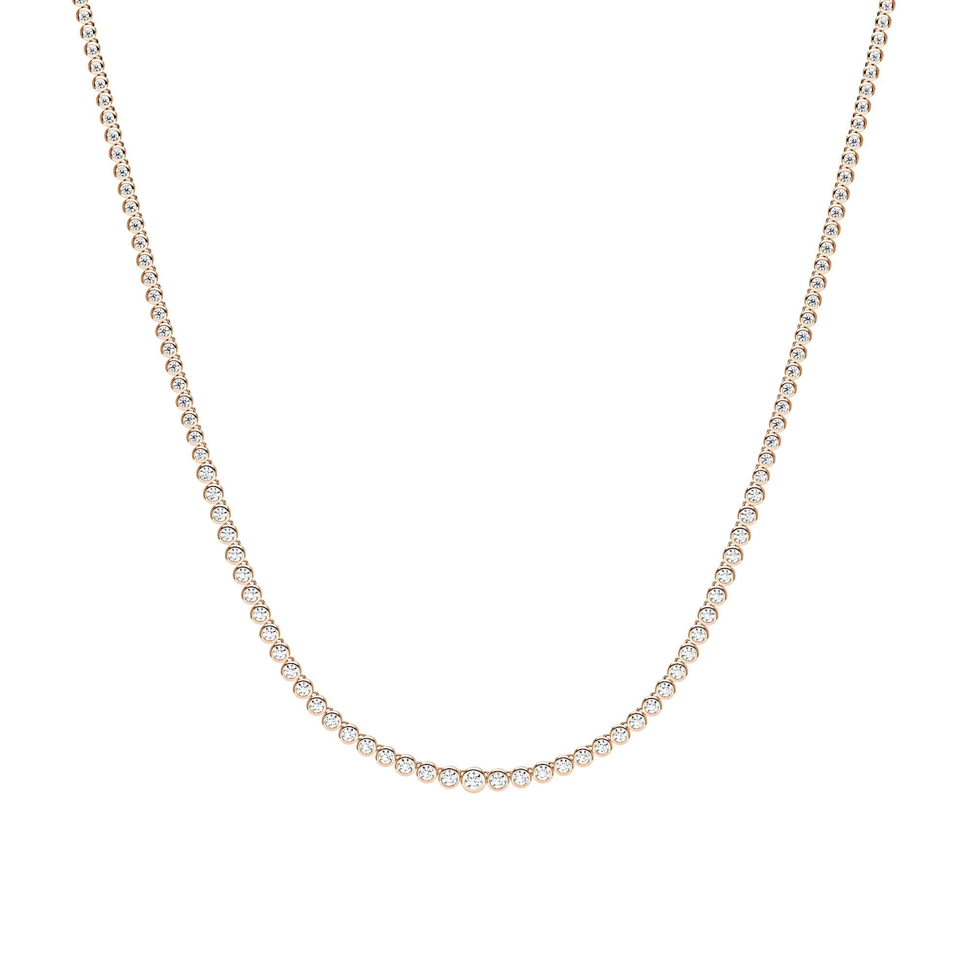 Stunning Moissanite Tennis Necklace with Classic Clasp - Image 9