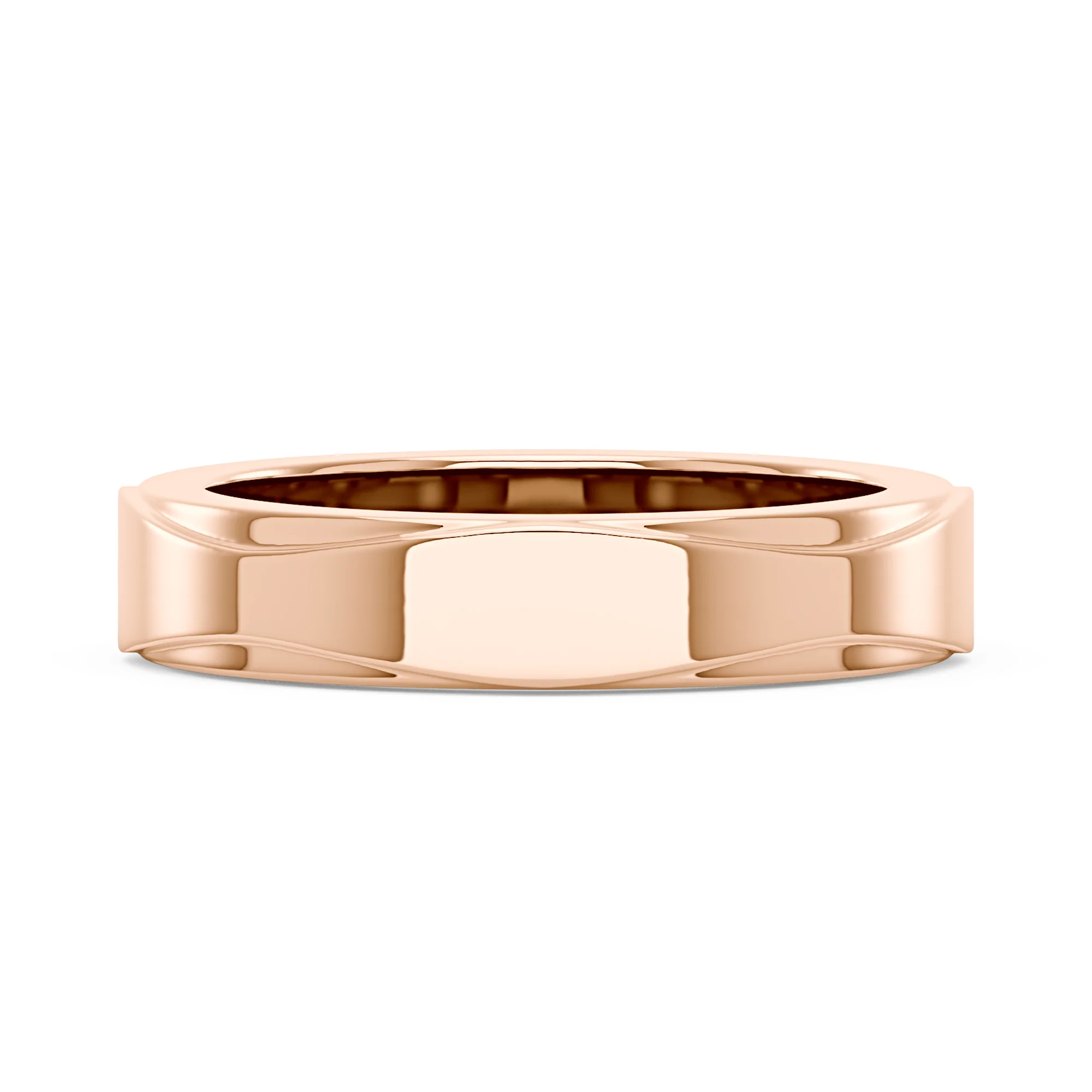 Unisex Modern And Minimalism Polished Wedding Band - Image 7