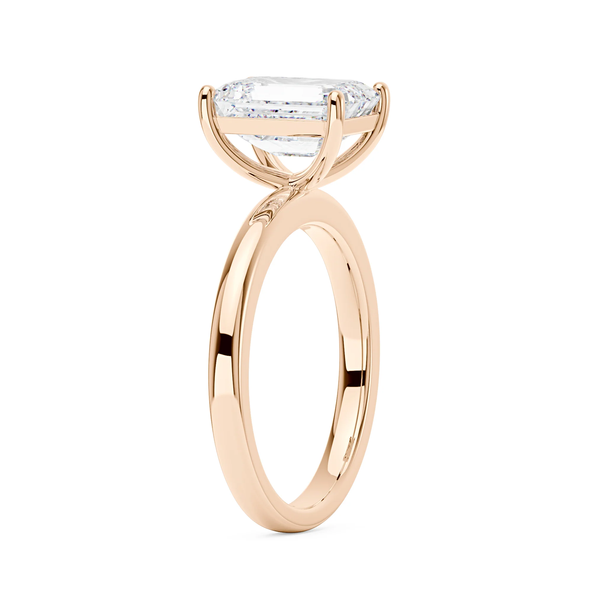 Emerald Cut Moissanite Solitaire Ring - Image 8