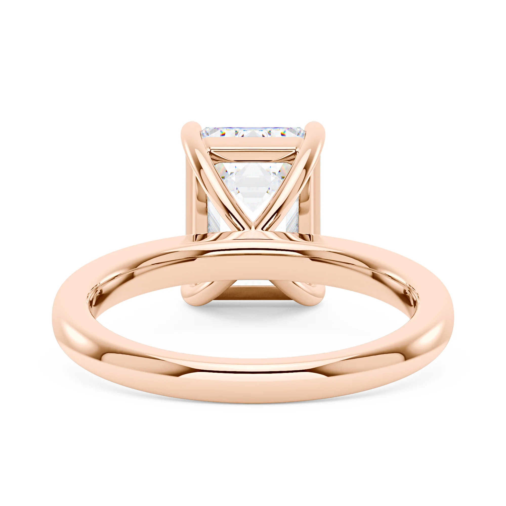 Emerald Cut Moissanite Solitaire Ring - Image 9
