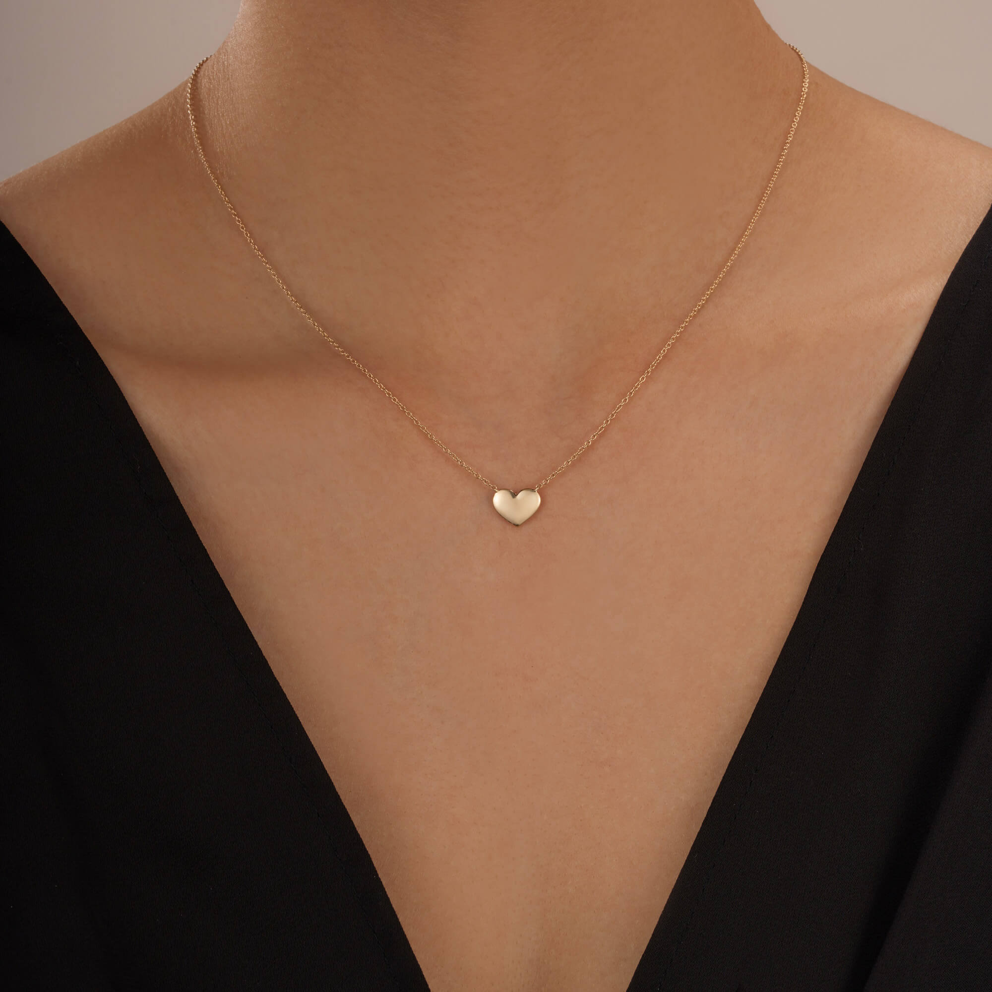 Timeless Heart Pendant Chain Necklace in 14K Gold - Image 5