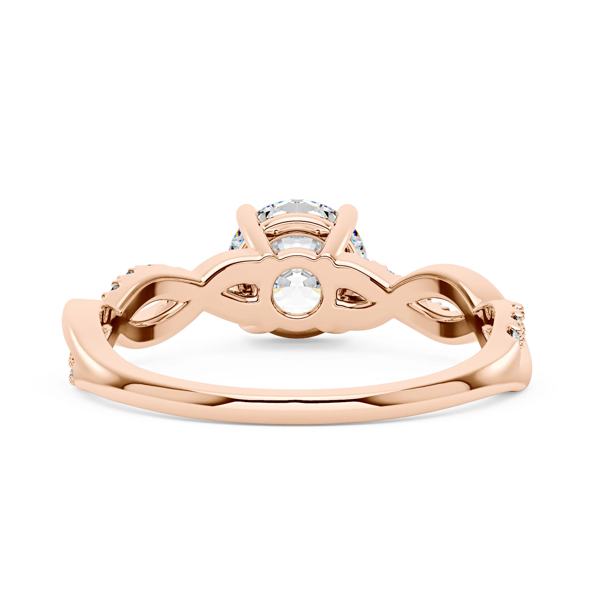 Intertwined Round Moissanite Twist Ring - Image 9